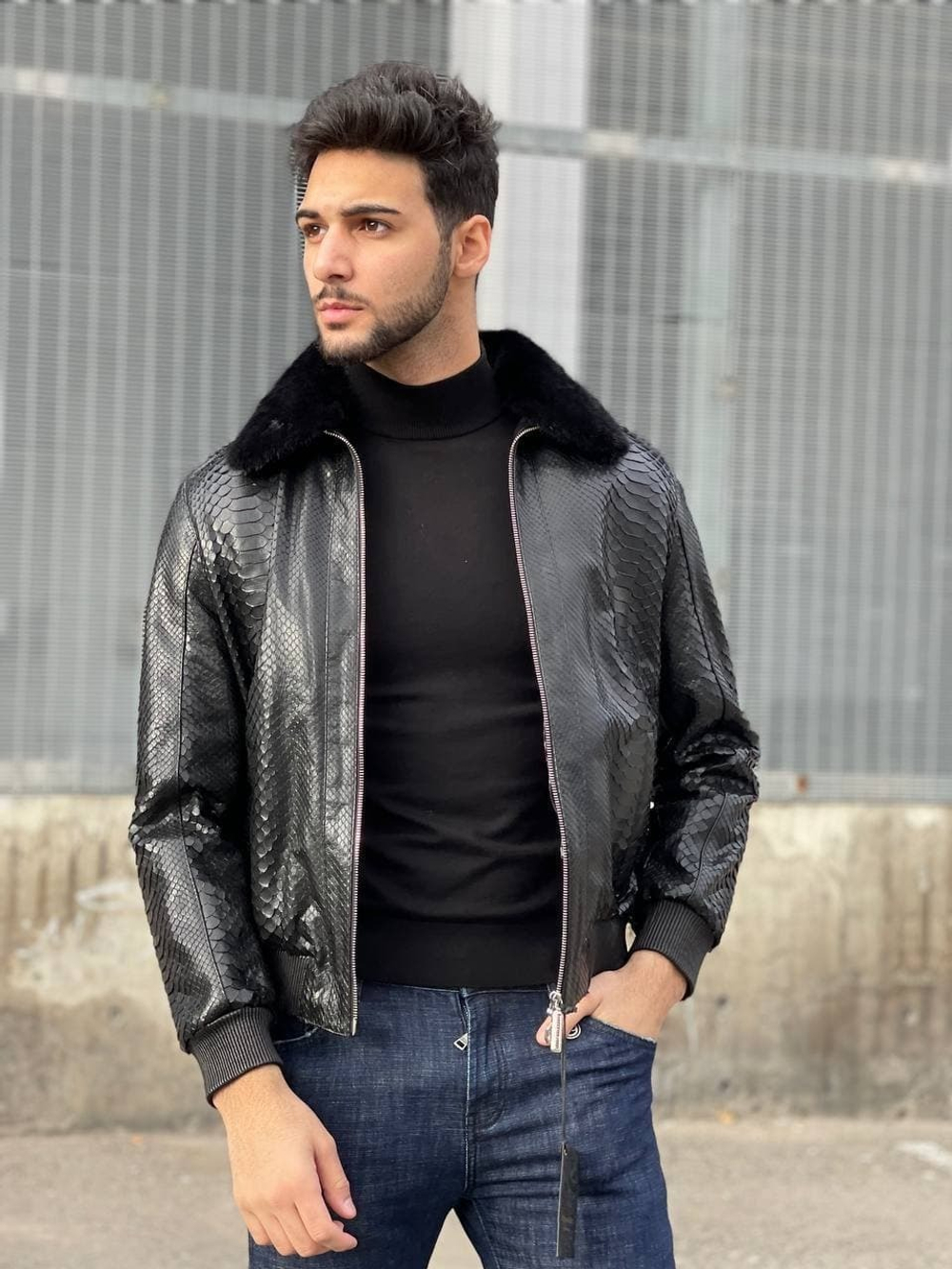 Куртка из кожи питона Stefano Ricci