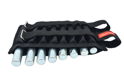 Утяжелители для ног и рук 2x4 кг, черный (металл, 16x500 г)