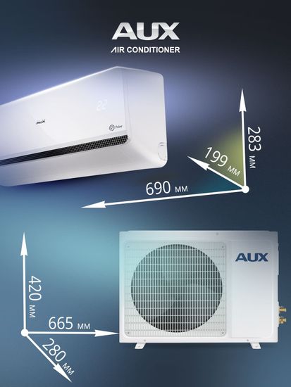 Настенная сплит-система AUX ASW-H07A4/FP-R1 + AS-H07A4/FP-R1, белый
