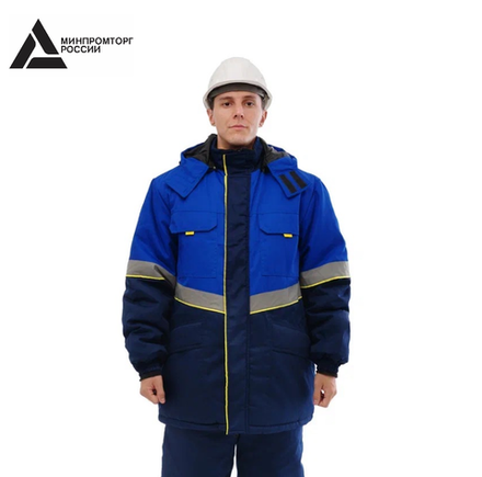 Куртка зимняя мужская «СЕВЕРНАЯ ШИРОТА» цв.синий/васильковый