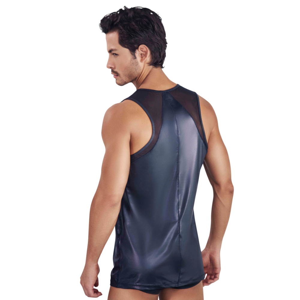 Черная мужская майка с эффектом мокрой ткани Misty Tank Top (Размер: XL) (Цвет: черный)