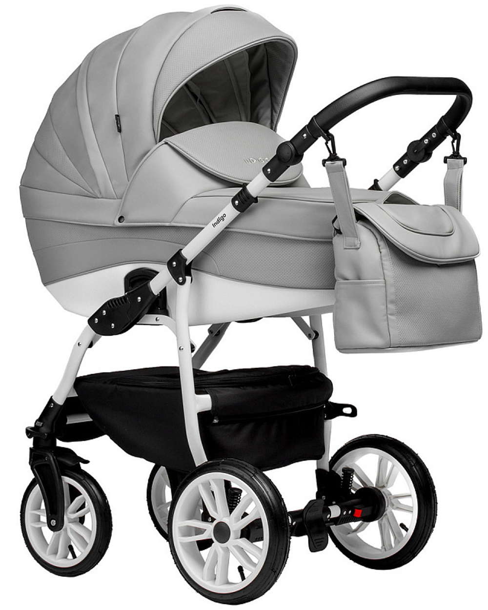 Детская коляска Indigo Indigo Special New 3 в 1 с автокреслом Avionaut Cosmo Is04 серая кожа