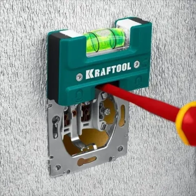 Магнитный уровень для розеток KRAFTOOL Electric 76 мм 34786