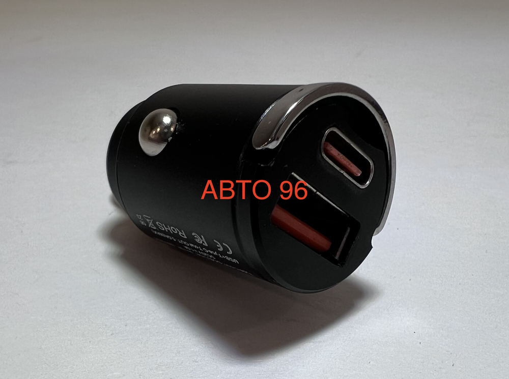 Автомобильное зарядное устройство AutoMaxx, PD30W+QC4.0,100W (черный) (1 шт.) Оптом