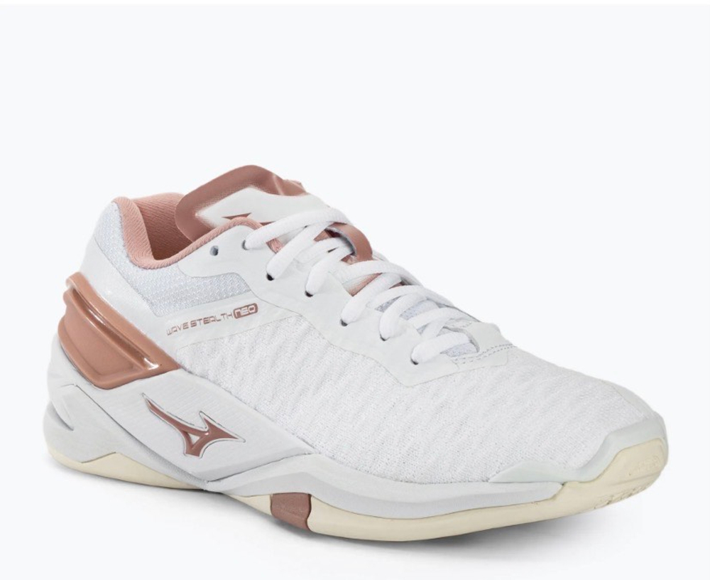 MIZUNO, WAVE STEALTH NEO, HANDBALL, White / Rose / Snow White, WOMEN, US 10 /EUR 41 /UK 7,5 /СМ 26,5