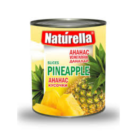 Ананасы кусочки Naturella 565 гр