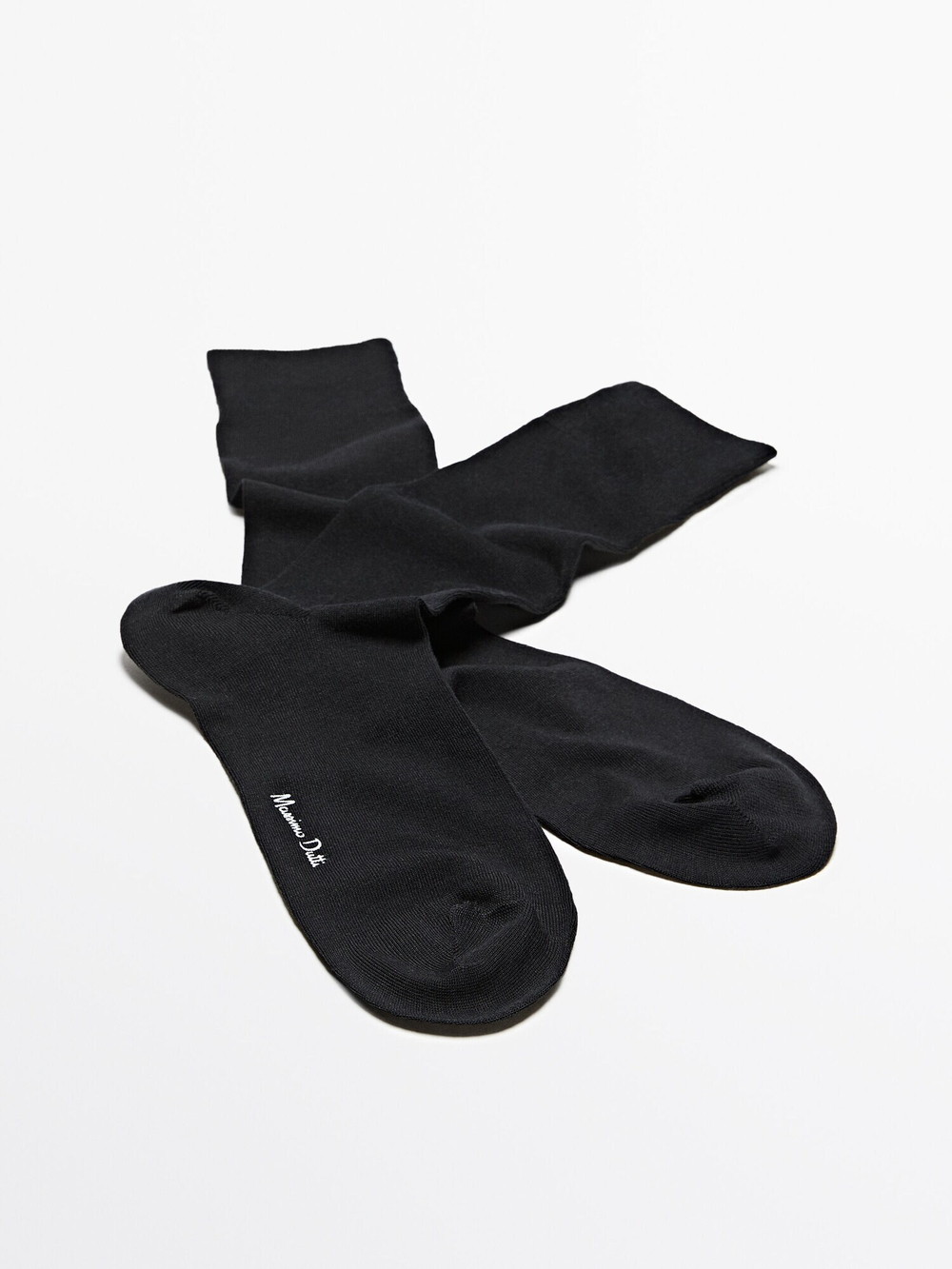 Massimo Dutti Высокие носки из прочного смесового хлопка, темно-синий