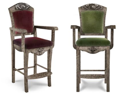 Стул бильярдный Лео II клен (Авт. № 2,Ткань Vilvet Lux,78 Velvet-Lux)