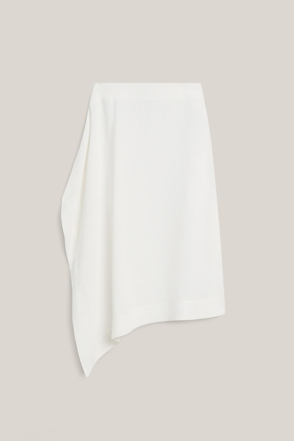 Massimo Dutti Струящаяся юбка-парео миди - Limited Edition, экрю