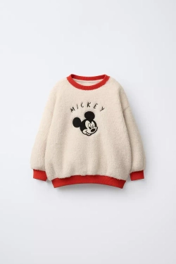 ZARA ТОЛСТОВКА-БОМБЕР MICKEY MOUSE © DISNEY, ЭКРЮ