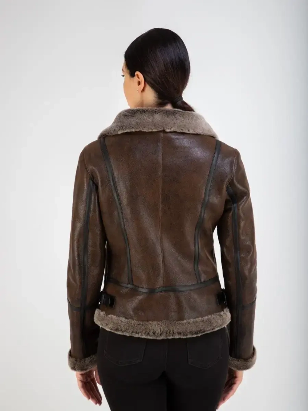 Дубленка женская натуральная короткая Турция легкая автоледи