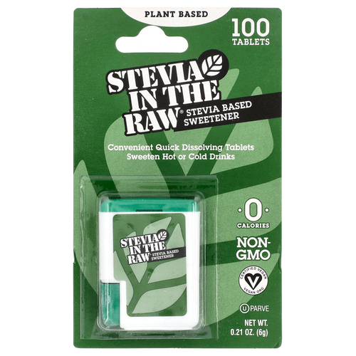 In the Raw, Stevia In The Raw®, подсластитель на основе стевии, 100 таблеток, 6 г (0,21 унции)