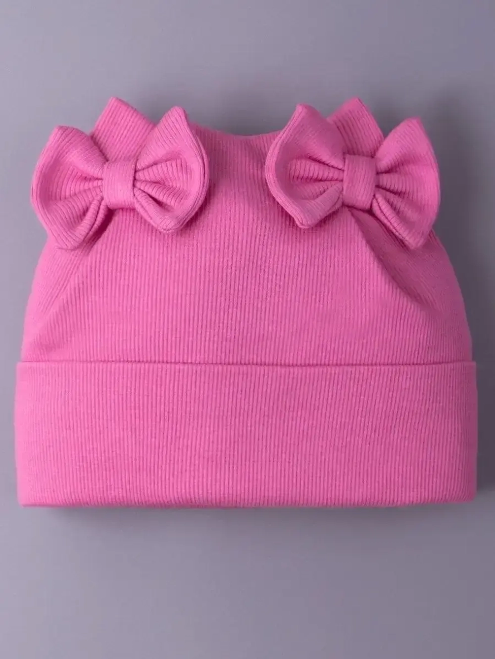Шапка для девочки осенняя с бантиками