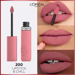 L’Oreal Paris Infaillible Matte Resistance - Матовая увлажняющая помада оттенок 200 Lipstick&Chill, 5 ml