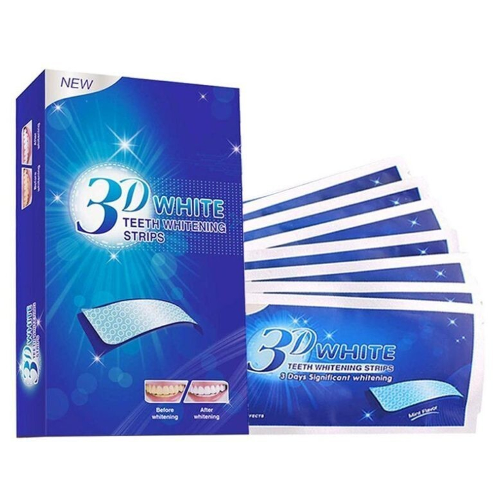 Отбеливающие полоски 3D white 14 пар