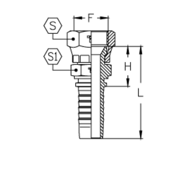 Фитинг DN 12 JIS BSP 1/2 TIEFFE