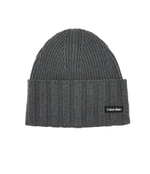 Хлопчатобумажная шапка ELEVATED RIB BEANIE Calvin Klein - графитовый(K50K510985)