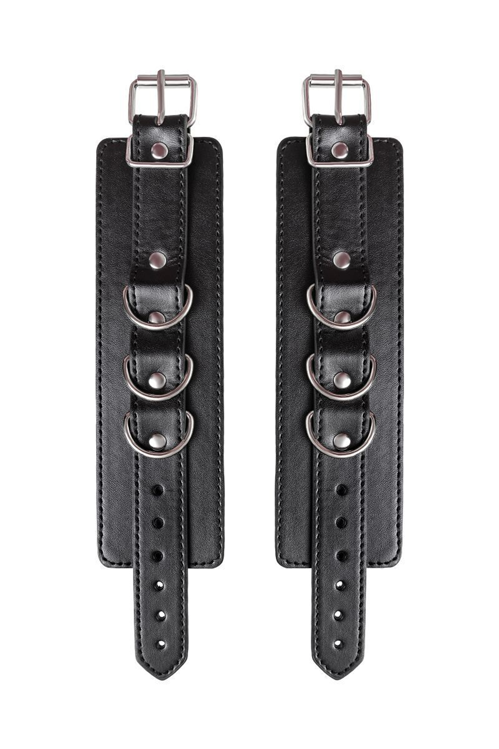 Черные наручники Anonymo на сцепке (Цвет: черный)