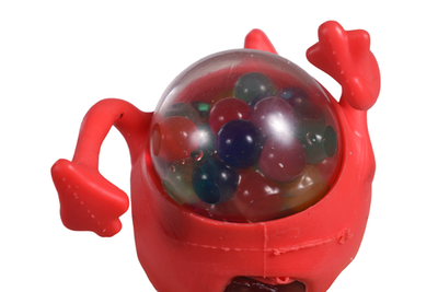 Лизун фламинго 15 см с цветными шариками внутри 3 цвета микс пак