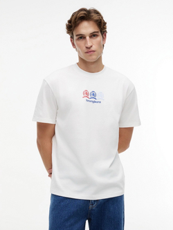 Футболка Tommy Jeans Multi-Crest Logo Ecru