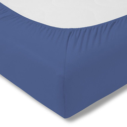 Простыня на резинке 200х200 Estella 040 royal темно-голубая