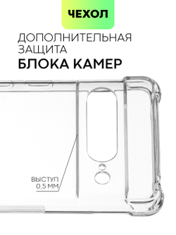 Чехол BROSCORP для Google Pixel 7 Pro оптом (арт. PIXEL-7PRO-HARD-TPU-TRANSPARENT)