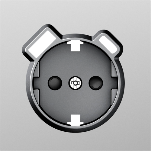 Накладка для розетки Schuko с зарядным устройством USB A+C, со шторками 16A 250В, сталь, серия S08