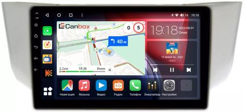 Магнитола для Toyota Harrier XU30 2003-2013, Lexus RX 2003-2009 (монохром сверху) - Canbox 9161 9" Qled, Android 10, Быстрая, SIM-слот