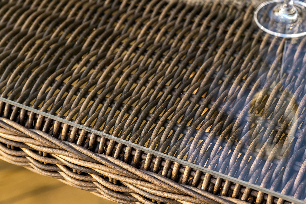 "Амароне" обеденная группа из искусственного ротанга на 6 персон, цвет коричневый