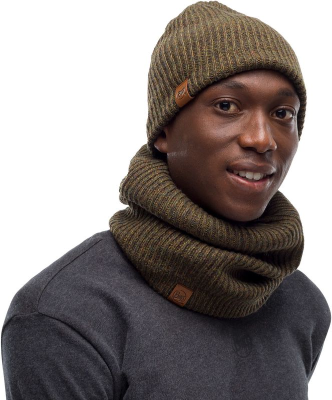 Комплект шапка шарф вязаный с флисом Buff Lyne Bark Фото 1