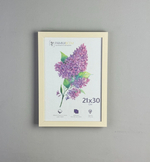 Фоторамка пластиковая 21х30 см, бежевая, структура дерева, арт. 2130.127316