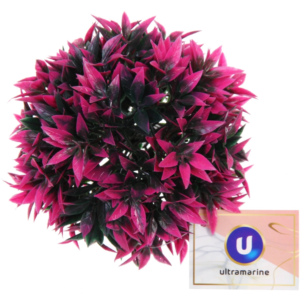 Искусственное растение шар «Самшит» цветная трава D-13см Ultramarine