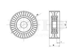 Ролик натяжной приводного ремня UNIO TNS-10069