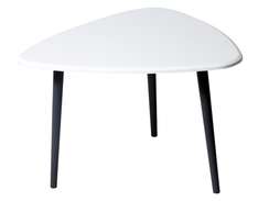 Стол журнальный Квинс белый/серый