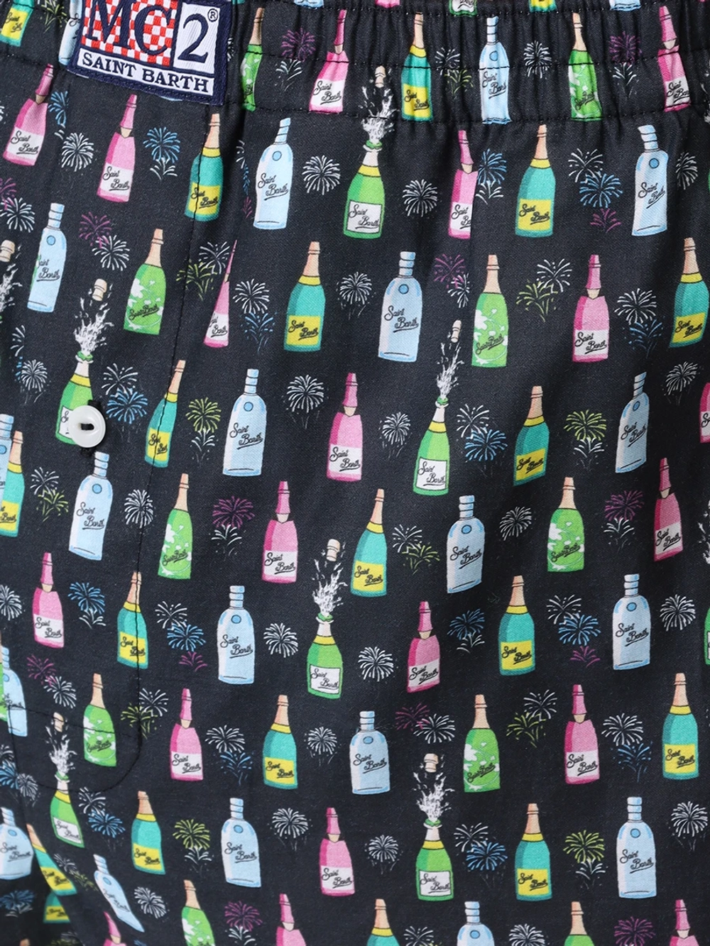 Шорты домашние муж. Saint Barth WINTER BUBBLES черный шампанское