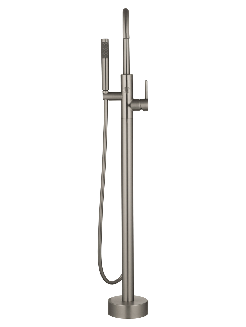 Смеситель для ванны напольного монтажа WONZON & WOGHAND STICK, Брашированный никель (WW-88649017-BN)
