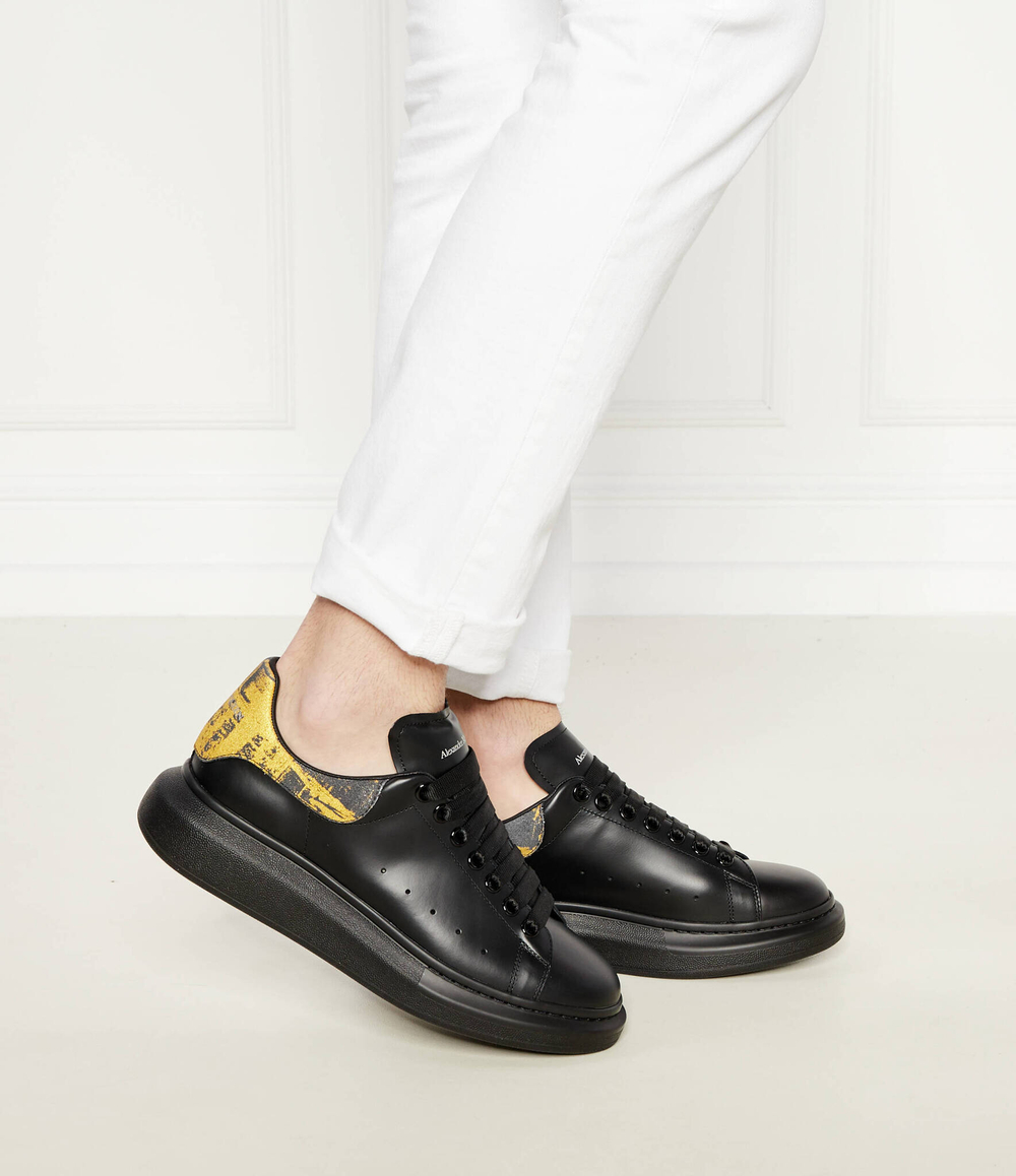 Кожаные кроссовки larry Alexander McQueen - черный(782463 WIE9P)