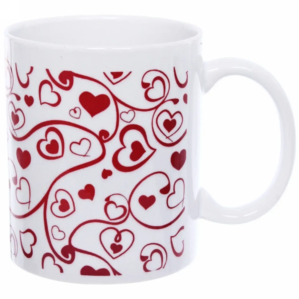 Кружка керамическая 330 мл «Сердечки»