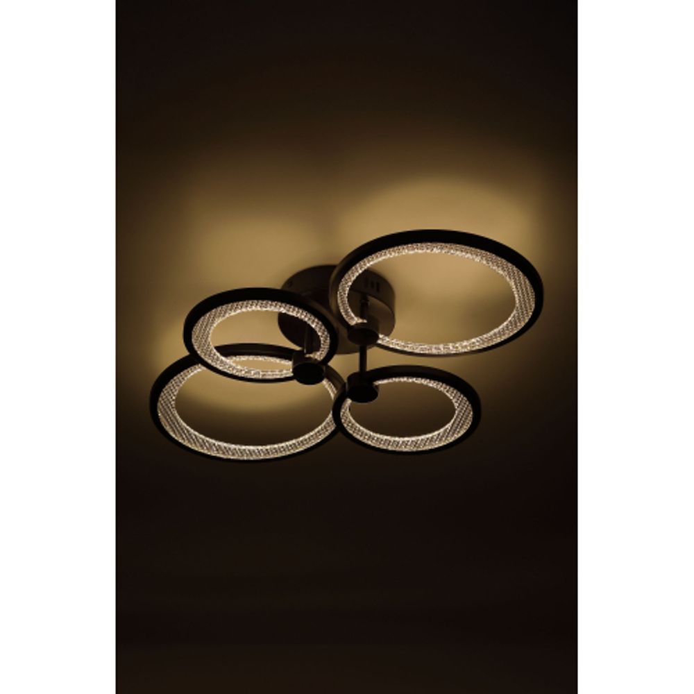 Светильник потолочный светодиодный ЭРА Модерн Odry CLL-1-78W 3K-6,5K RC BK с ДУ черный | Светильники SPB-6 с ДУ