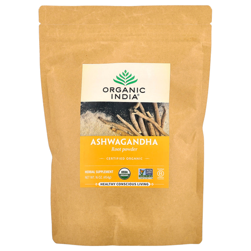Organic India, Порошок из корня ашваганды, 454 г (16 унций)