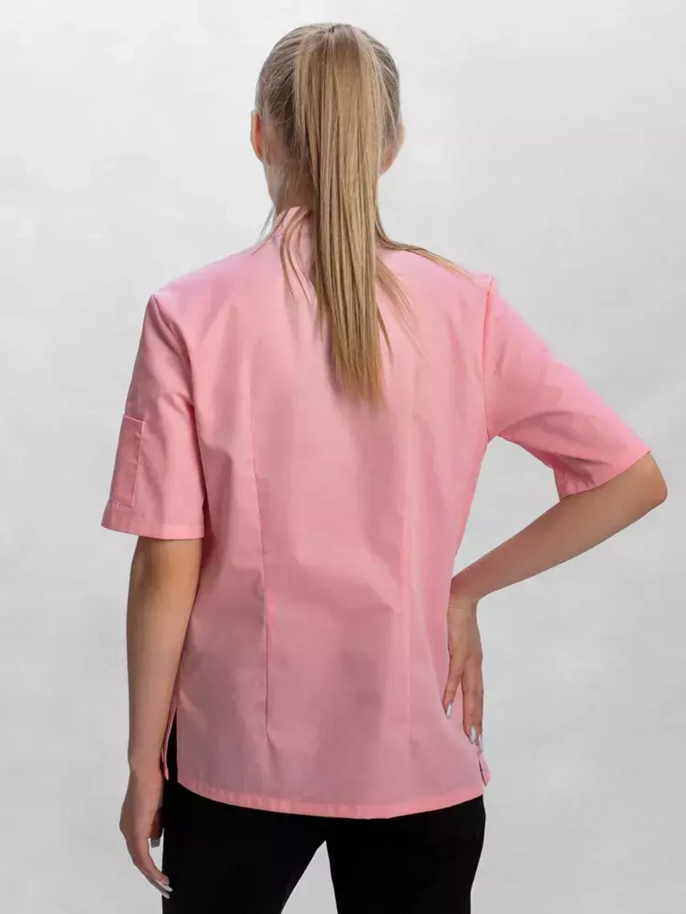 Рубашка повара "Мир" розовая женская
