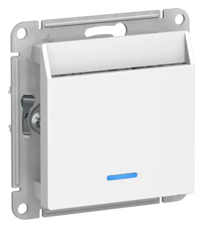 ATLASDESIGN ВЫКЛЮЧАТЕЛЬ карточный с подсветкой, 10А, без задержки отключения, механизм, БЕЛЫЙ