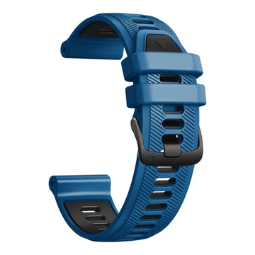 Ремешок силиконовый для Garmin Forerunner 970 / 965 / 955 / 745 (Темно-синий Черный)