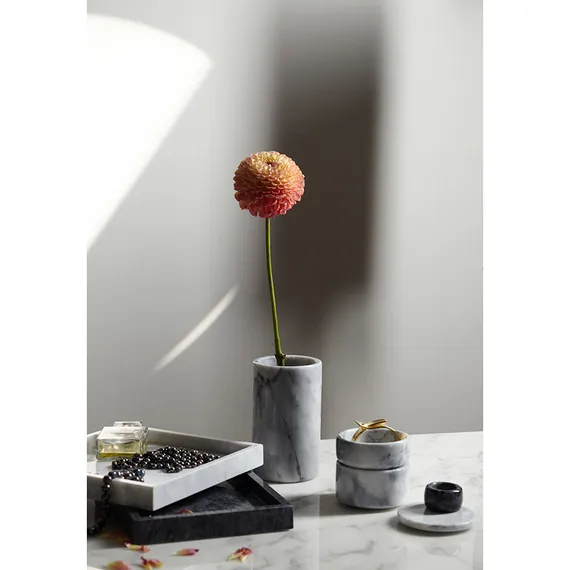 Поднос Marm, 25х25 см, белый мрамор