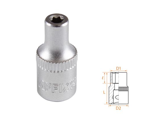AFFIX (AF00023004) Головка торцевая TORX Е-стандарт 1/4", E4