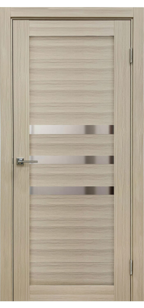 Межкомнатная дверь X-6 / Цвет тон Кремовая лиственница / Зеркало / Двери Верда