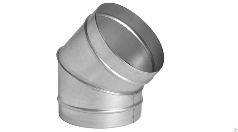 Отвод (угол) 45 градусов D 250 оцинкованная сталь