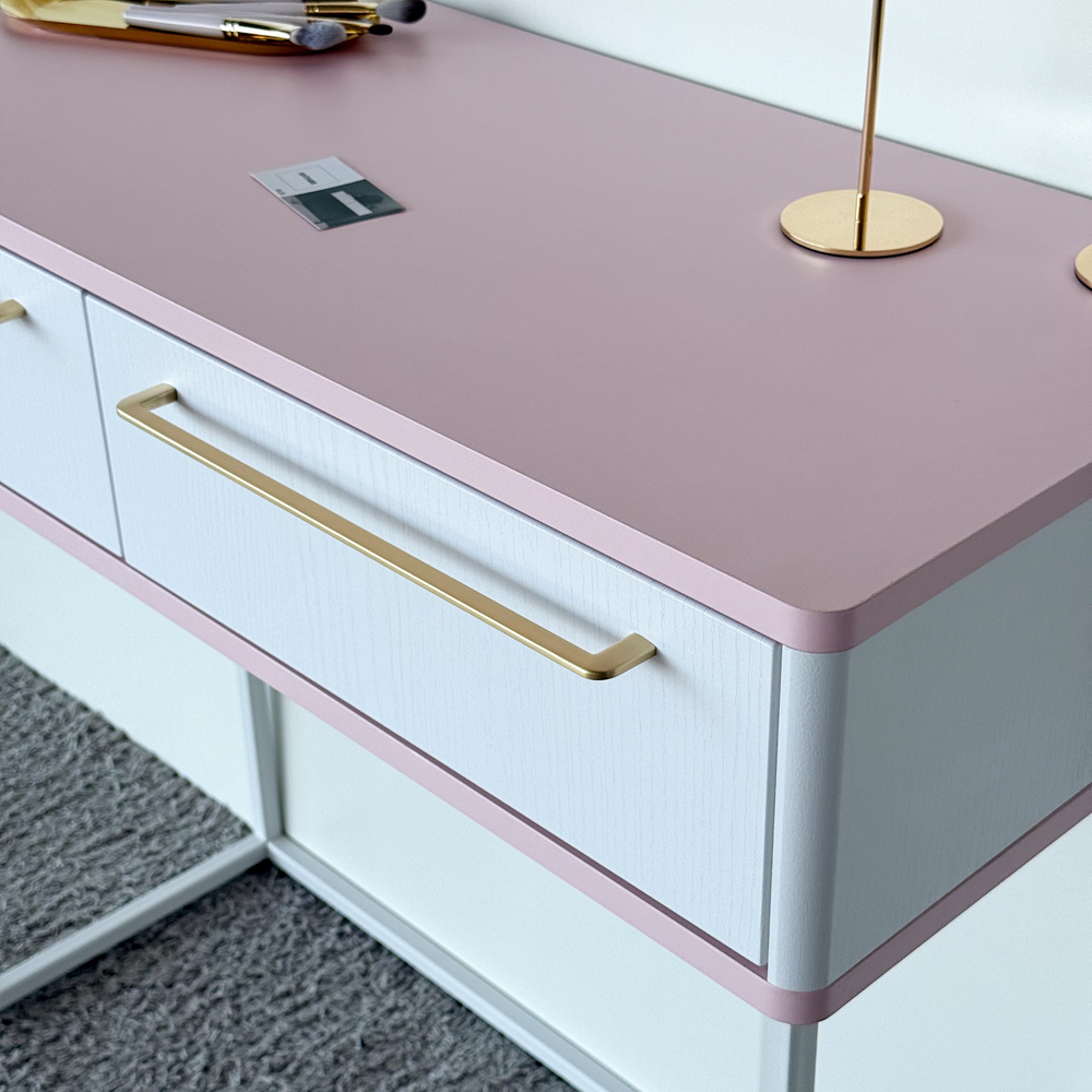 Туалетный столик консоль ROYAL 5211 эко (Зефир-Белый-р.золото)