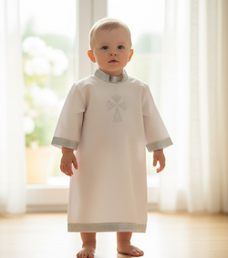 Рубашка для Крещения "Ангельские Крылья" (серебро)