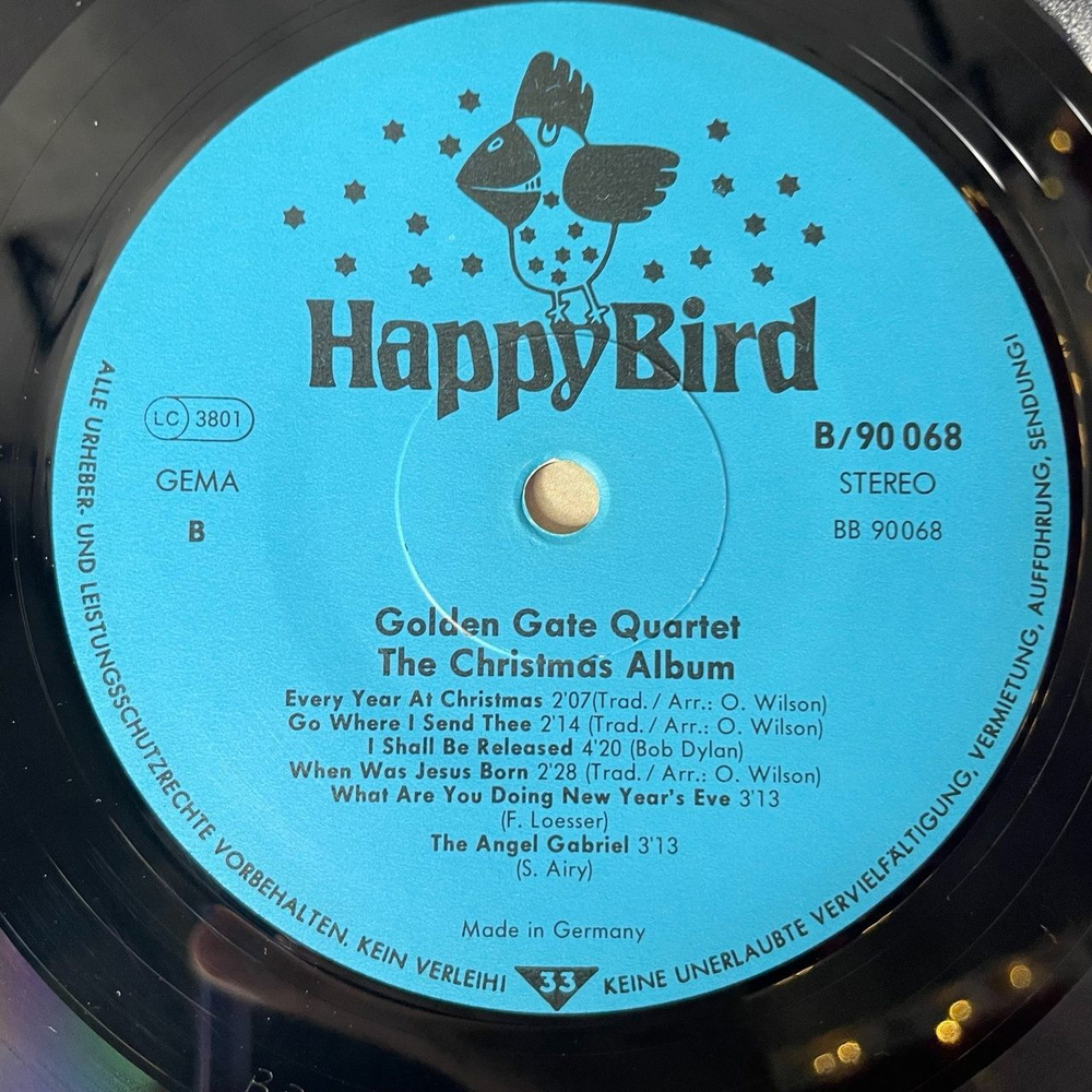 Винтажная виниловая пластинка LP Golden Gate Quartet The Christmas Album (Germany 1981) Sweet Hour Of Prayer